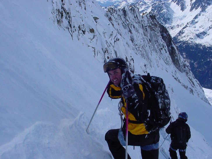 Offpist i Grand Montes. 
Jag lycklig. . Foto: Jonne Lövkvist. Åkare: Sören Danielsson.