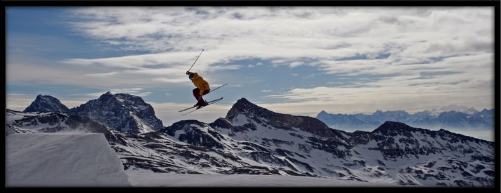 Parken i Cervinia. Foto: Adam Jonsson. Åkare: Robin Ljungqwist.