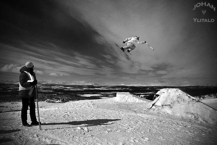 Slopenopen i Kiruna. Foto: Johan Ylitalo. Åkare: Vet ej!.