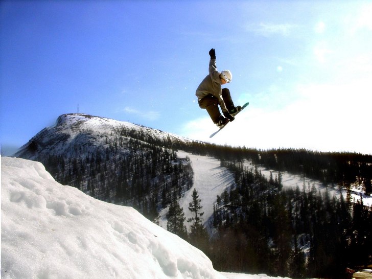 Fs snurr med mute en härlig dag i vemdalen. Foto: robin..... Åkare: kalle karlström.
