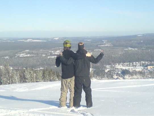 Jag och Adam på "TOPPEN" ; D. Foto: -. Åkare: Adam Dock, Thomas Berg.