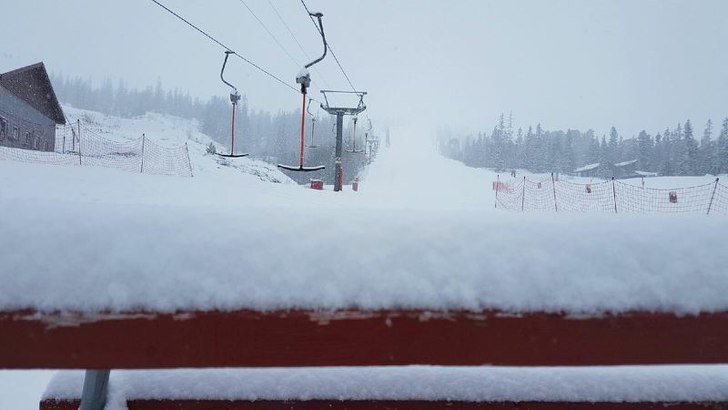 Det snør
Det er palmelørdag, det har kommet mye .