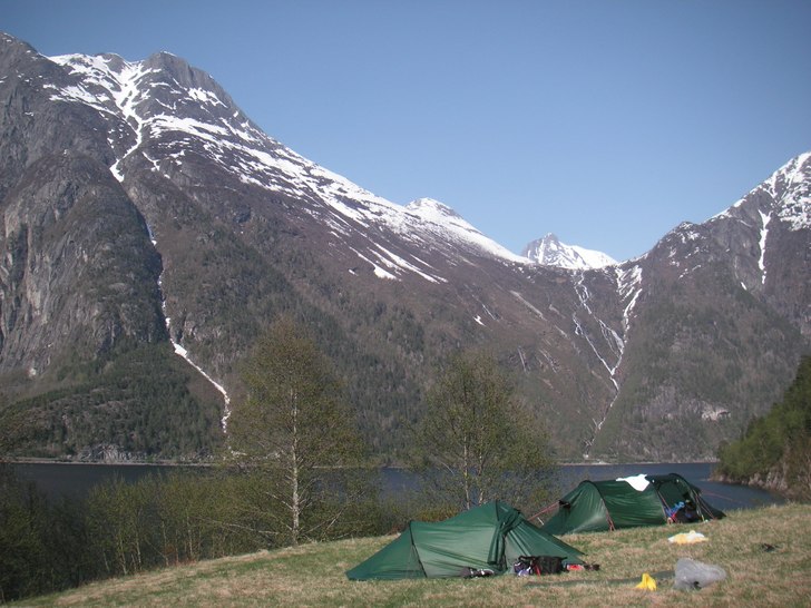 Vår lägerplats. Foto: me.