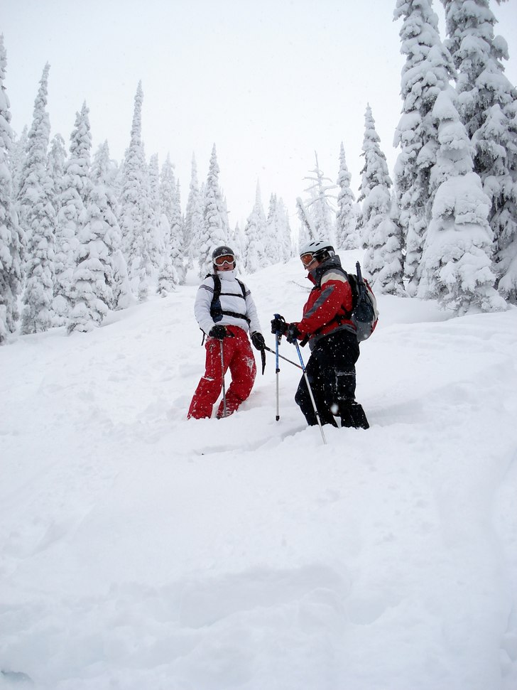 Skogsåkning strax utanför Fernie. En av dom få . Foto: Thomas. Åkare: Jag och Nancy.
