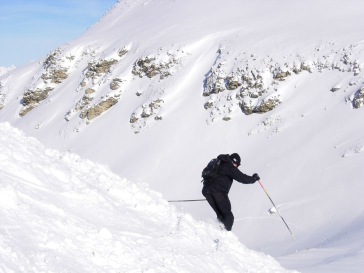 Ännu en strålande skiddag i Val d' Isere!. Foto: Anna Kylner. Åkare: Mattias Kylner.