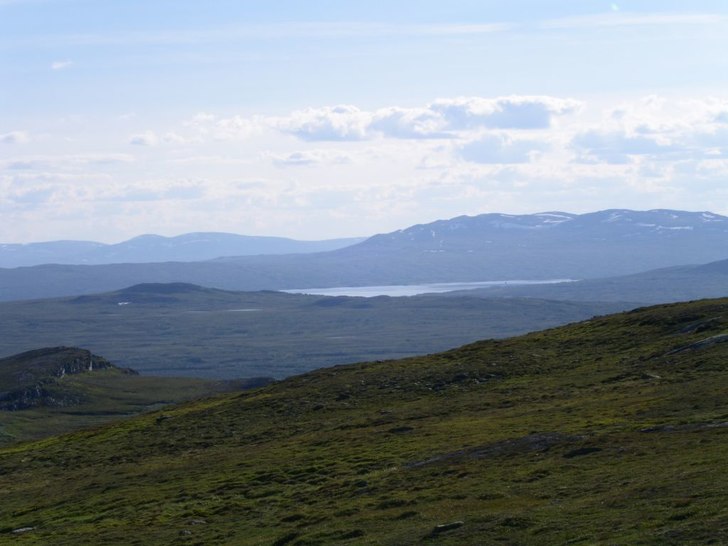 Gränsen Sverige/Norge. Målet remskleppen som ses. Foto: Magnus Prahl.