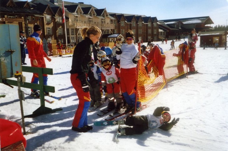 Arbetsdag i Lindvallens skidskola!. Foto: Linnéa Dymén.