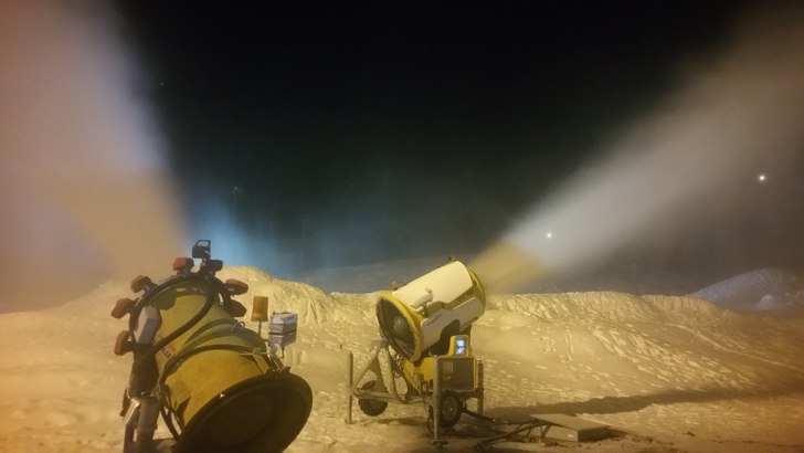 Snart åpning
Vi produserer snø når det er kaldt.