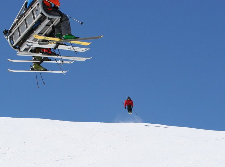 Nej liftkorgen är inte photoshopad.... Foto: Dan Rudhag. Åkare: Per Rudhag.