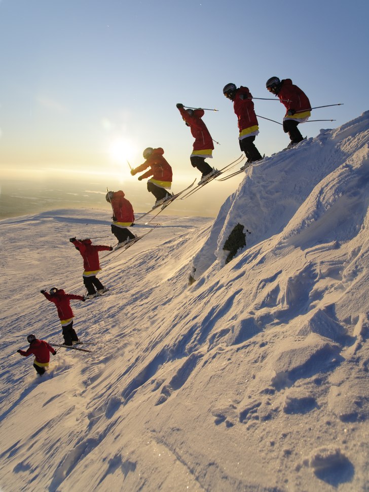 5m Drop serie i Fjätervålen.. Foto: Benjamin Hallenrud. Åkare: Jag Oskar Andersson.