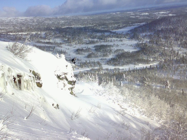 ja..Per bjöd me mig på årets premiär av detta . Foto: Johannes Näslund. Åkare: Per.
