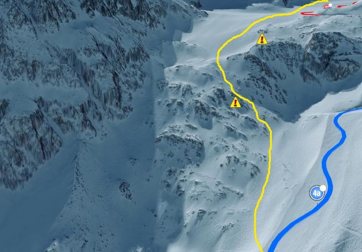 Hard Rock letar sig ned genom klippor och stenar m. Foto: Stubaier Gletscher.