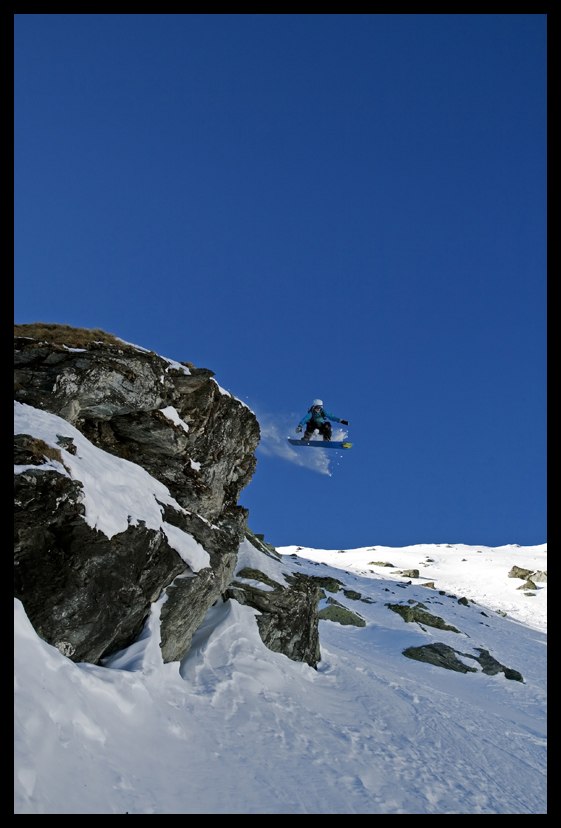 Fick ett hyfsat åk nerför Mt Gele i början av f. Foto: Johan Engman. Åkare: Camilla Adolfsson.