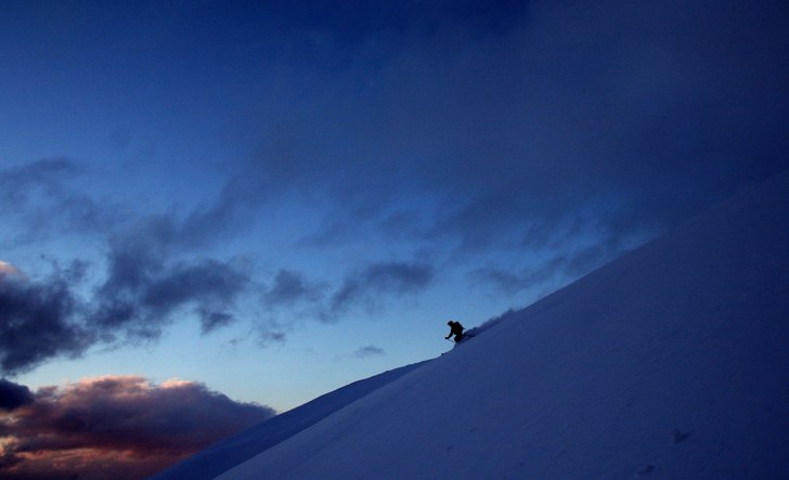 Kveldskjøring fra Sorbmegaise. Foto: odd Roar Salamonsen. Åkare: Erik Monrad Hansen.