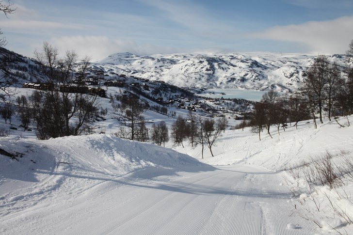 Påsken i bilder. Skogløypa fra topen av t-krokhe.