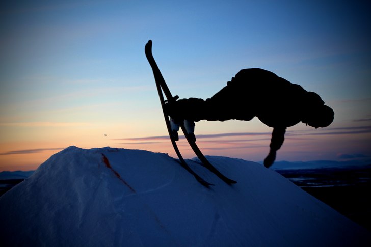 Hjalmar i en nosebutter 3 på spinen!. Foto: Joel Berggren. Åkare: Hjalmar Andersson.