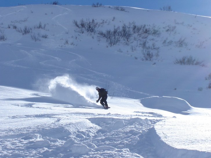Skön snö. Foto: Anders Sandström. Åkare: Olof Appelblad.
