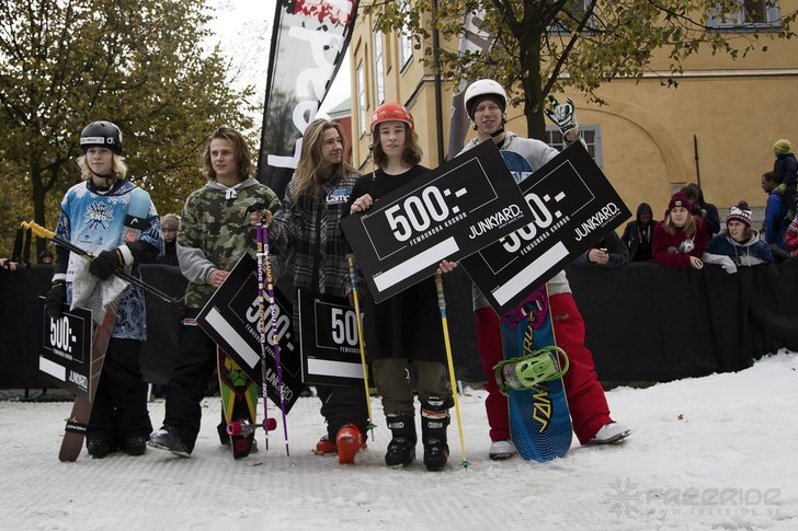 Vinnarna i railjammet.
Winter Show i Kungsträdg�. Foto: Hedda Berander.