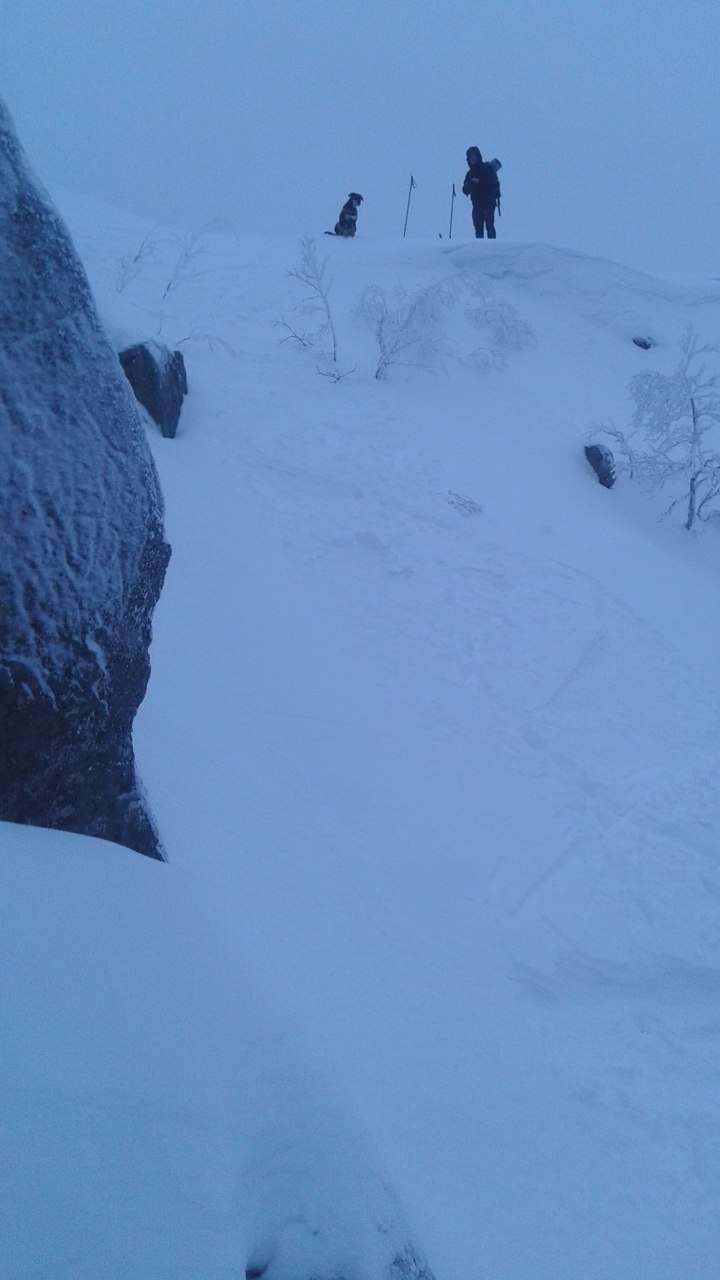 Början av rännan kan vara isig. Foto: tryggve tiren.