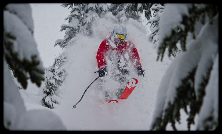 We have had som powder.. Foto: Julius Aspman. Åkare: Björn Daniels.