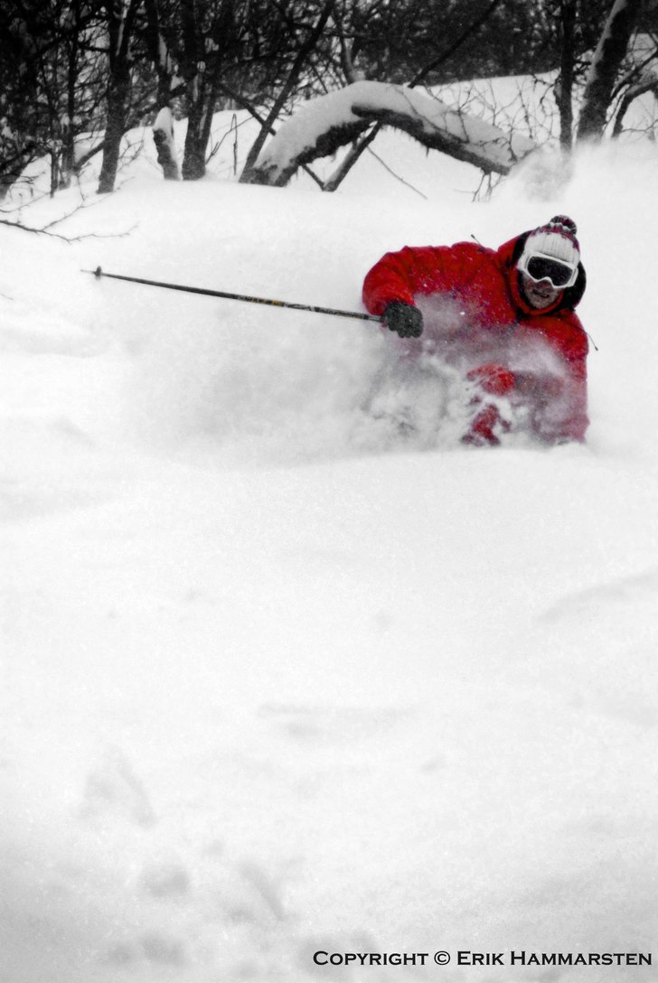 Sjukt mkt puder!. Foto: Erik Hammarsten. Åkare: Robban Axberg.