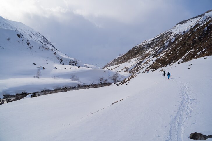 Vägen hemåt var beredd på lite stakning. Foto: Johan Åkesson.