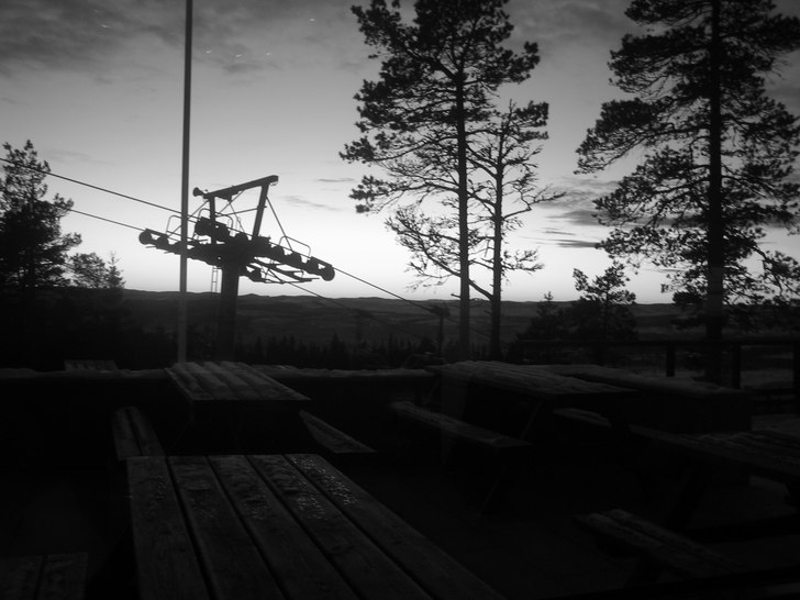 Toppen(!) i kläppen under en solnedgång . Foto: Anton.