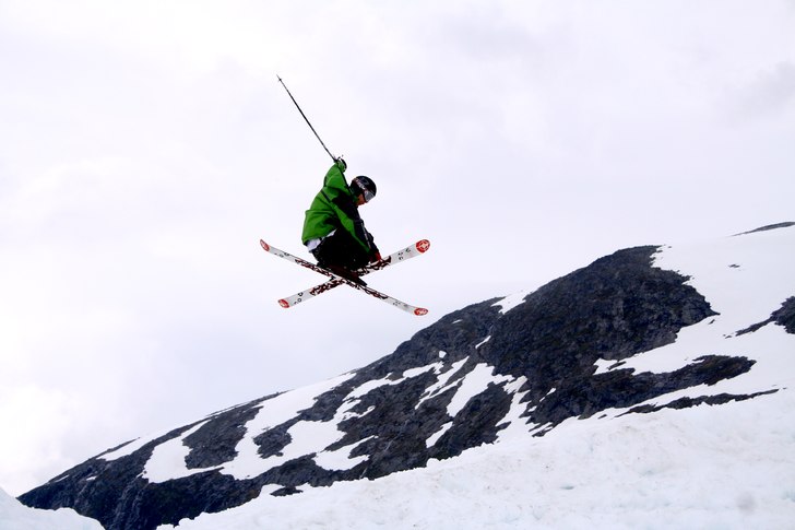 ja drar en mute grab på en blåsig dag i stryn.. Foto: Joakim croy. Åkare: mee.