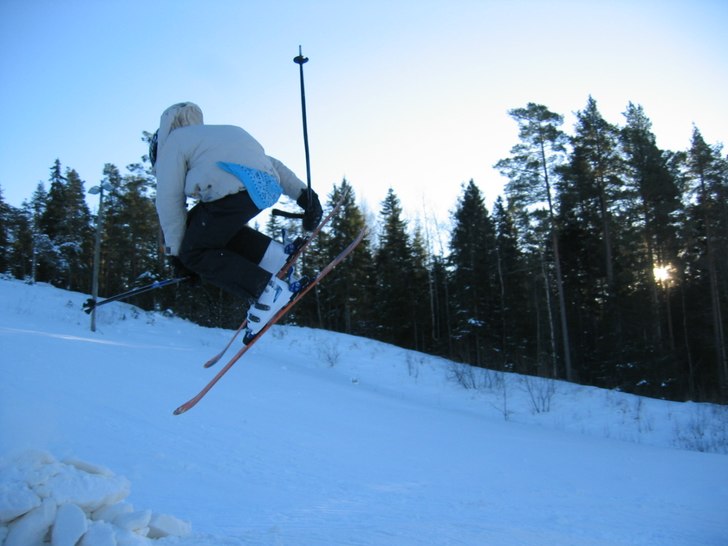 En början av en 540 med mina gamla skidor. Åkare: hannes sunngren.