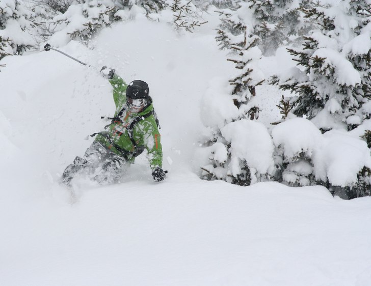 Snö på gogglesen!. Foto: Johan Larson. Åkare: Viktor Häggander.