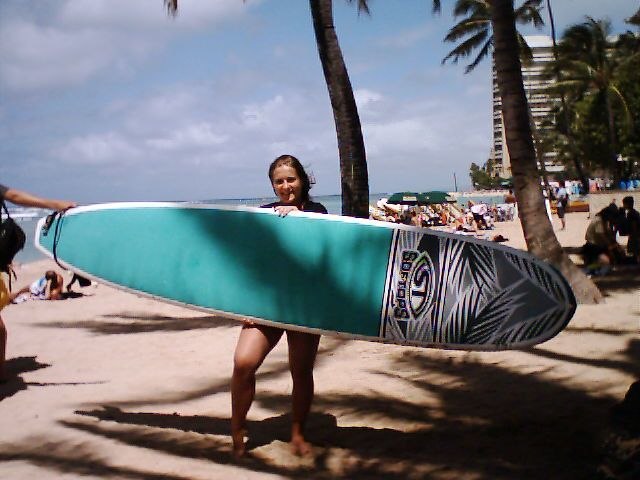 Här är jag innan jag ska ut o surfa en helt vanl. Foto: Ellen Svensoon.
