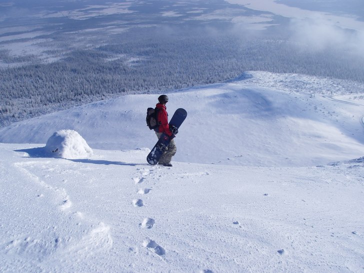 På baksidan av Lofsdalen. där vi drar ett skönt. Foto: Per. Åkare: Tore.