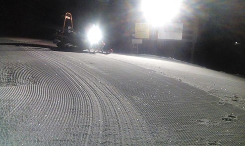 Dette blir ein nydelig dag.
Dei 10 cm med nysnø s.