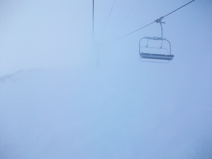 Really crappy conditions- 13 000ft (3900m). Foto: me. Åkare: The Chair Lift.