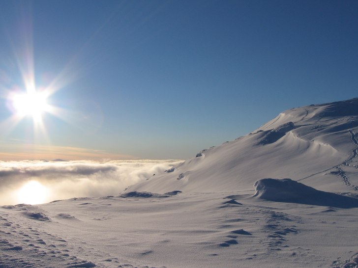 Västerskutan sagolika mängder snö och solsken... Foto: Ville Berg-Malmobrg.