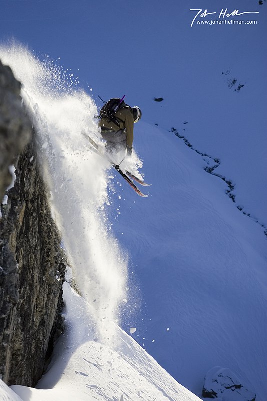 En sen eftermiddag på berget.. Foto: Johan Hellman. Åkare: Gustaf Höök.