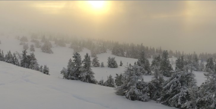 Solgløtt nysnø i dag.
4 heiser og 14 kilometer l.