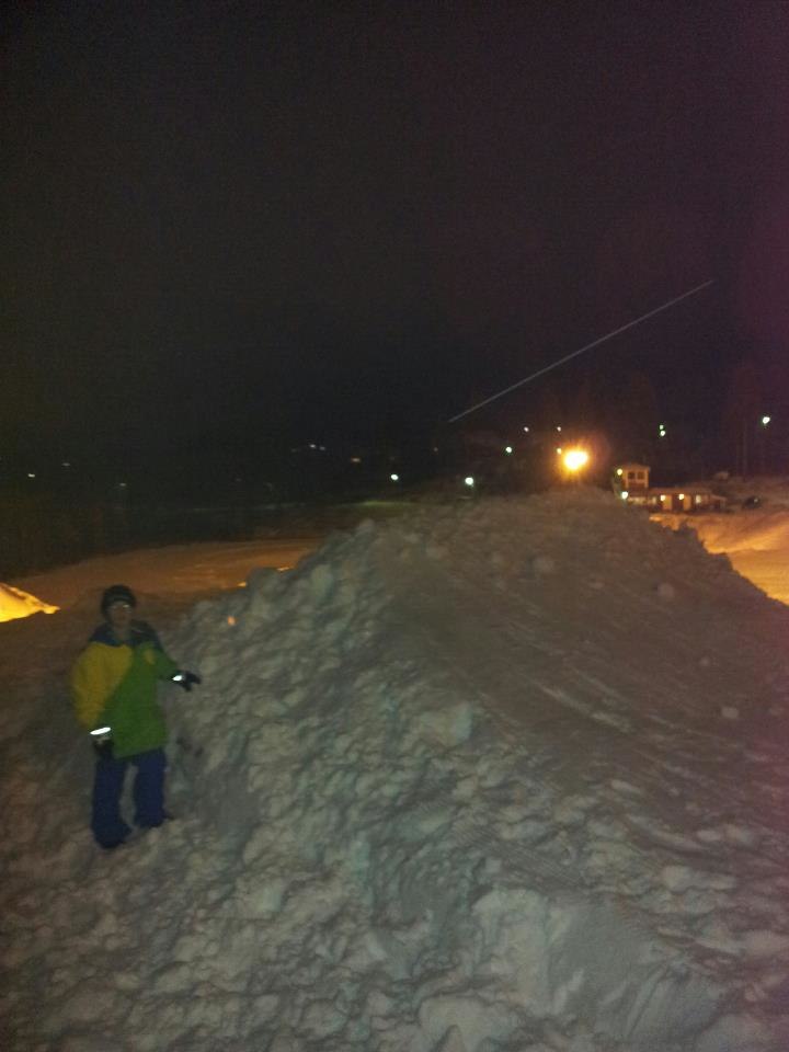 Snart klar med första hoppet, inte så stort ennu. Foto: Jag.