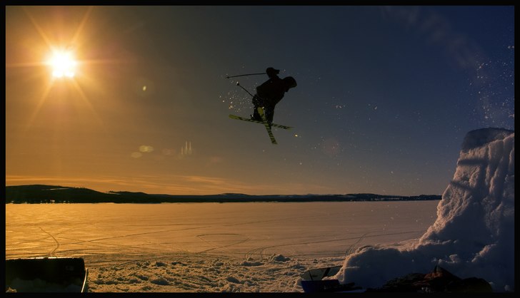 kort tagit genom mina goggles. Foto: Markus Almroth. Åkare: Andre Stighall.