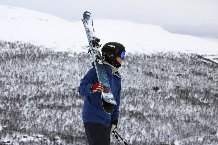 Jon Söderén på toppen av Storkläppen.. Foto: Petter Elfsberg.