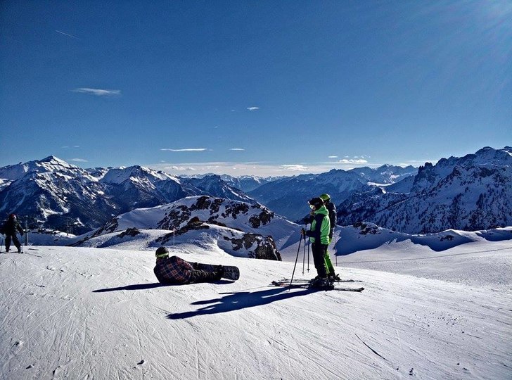 beautiful day in the slopes.