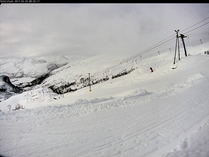 Mye snø og fine forhold!
Det er nå 2 grader, ove.