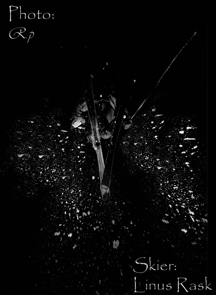 Litet drop från vindskyddet i familjebacken. Foto: Robert Purvins. Åkare: Linus "Linkan" Rask.