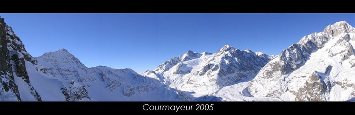 Utsikten från Courmayeur mot franska sidan av Mt.. Foto: Christian Türk.