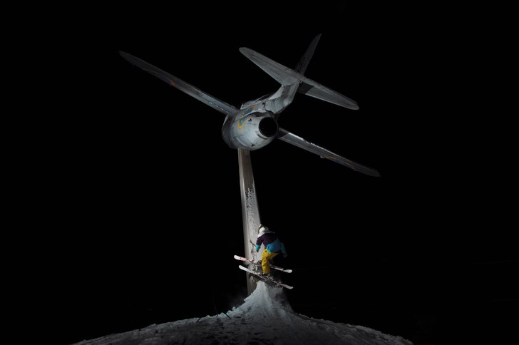 Åkte efter en bil och ett grymt sketch inrun där. Foto: Lars Rydén. Åkare: Albin Kerfstedt.