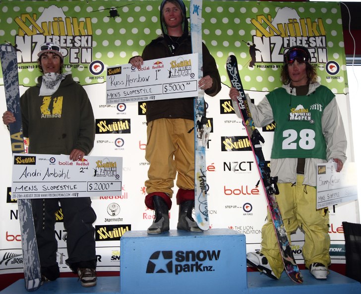 Foto: Camilla Stoddart. Åkare: Prispallen Herrar Slopestyle.