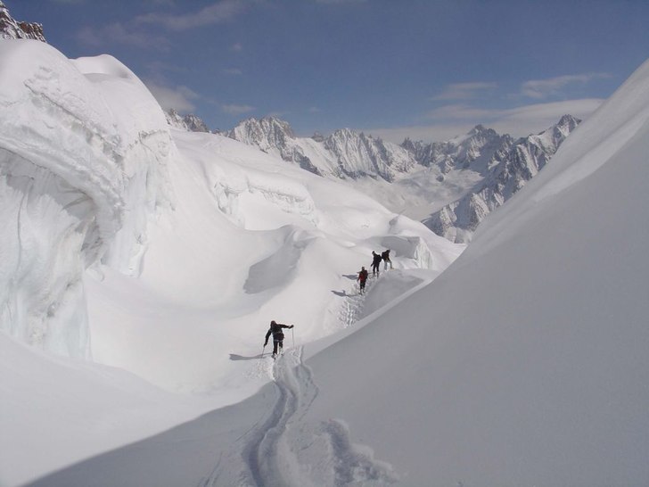 Skön off-pist tur med duktig fransk guide.. Foto: Kristian Peeker.