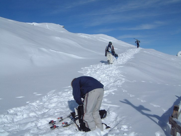 Första dagsturen i Verbier. Foto: Martin Ottosson. Åkare: Gustav Halling.