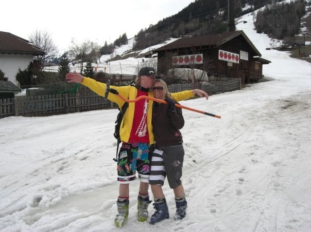 Efter en solig aprildag i stanton!. Åkare: JAG o Hanna.