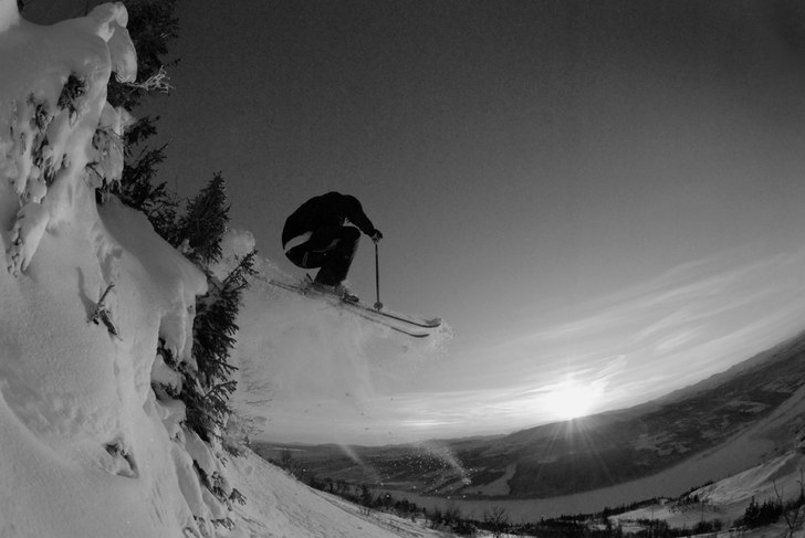 Vi hade en bra dag då vi bara åkte runt på berg. Foto: Erik Hammarsten. Åkare: Petter Elfsberg.